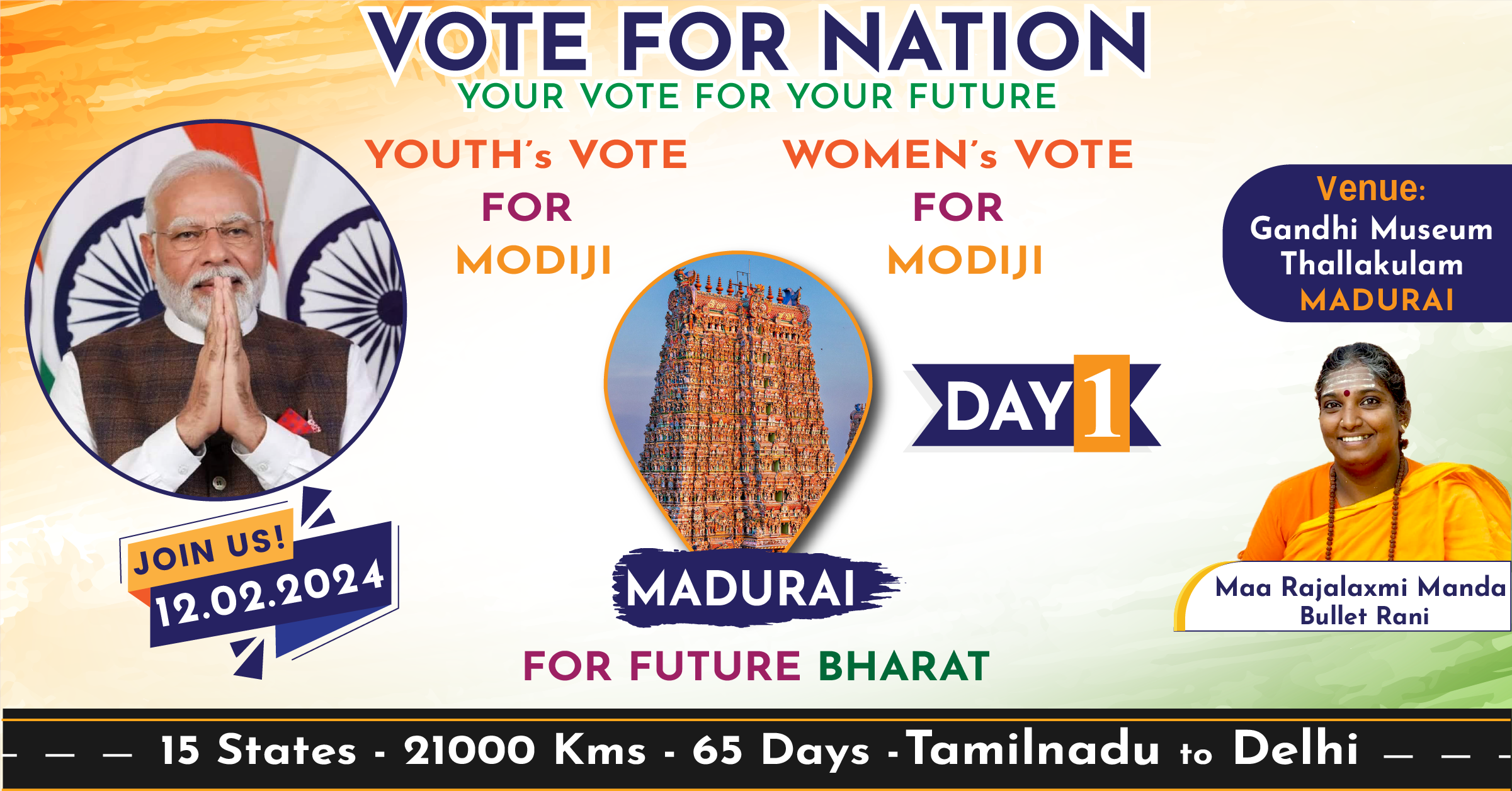 Day 1: Mission Modi 2024 Rally in Madurai